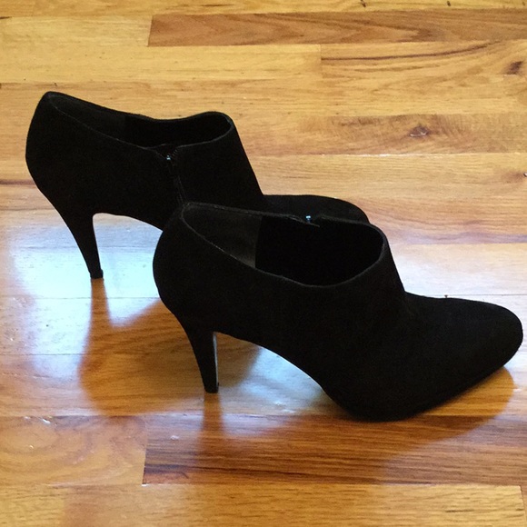 4" tall black suede boots - Picture 2 of 4